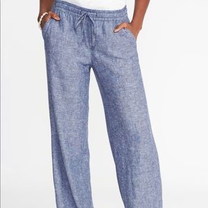 SALE: Old navy light blue striped Flared joggers